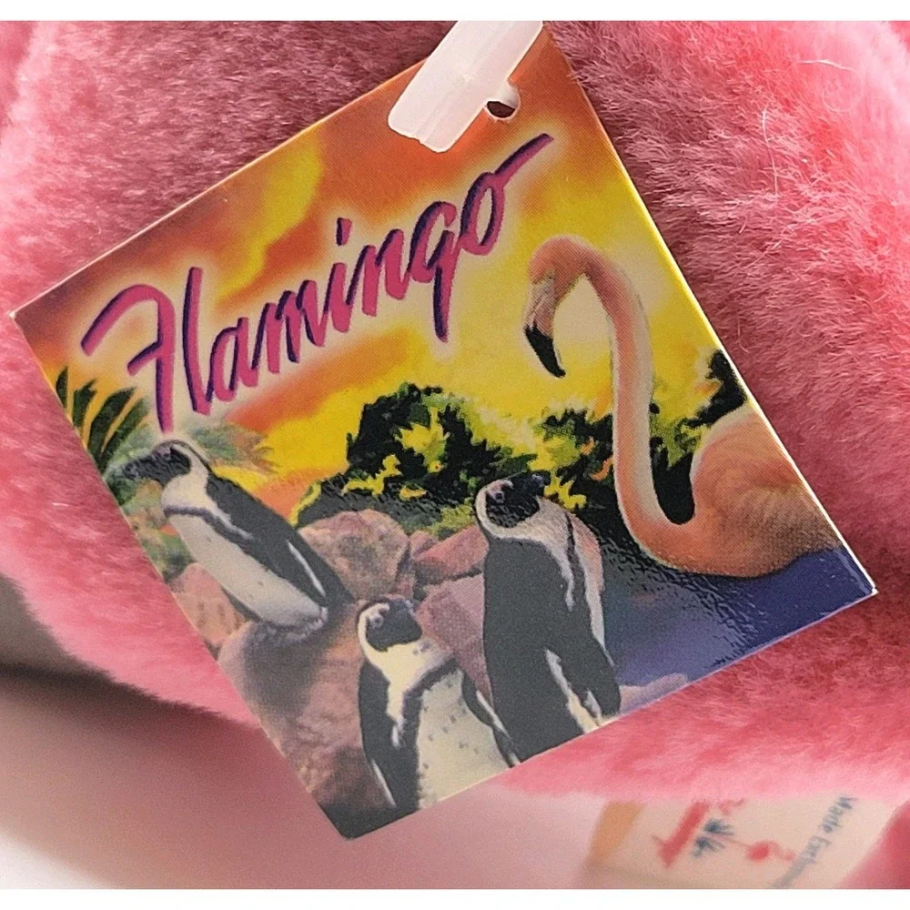 Vintage Flamingo Brand Flamingo Plush 11" Pink Stuffed Animal Long Legs - Picture 5 of 9